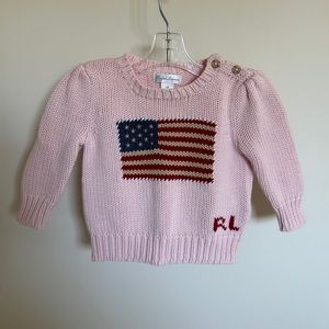 Ralph Lauren - Pink Flag Sweater - 9 months